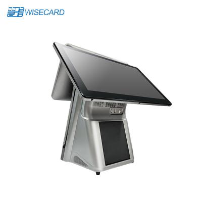 China POS van het Wisecard wct-C1 Dubbele Scherm Machine de POS-terminaldesktop van de 15,6 Duimaanraking Te koop