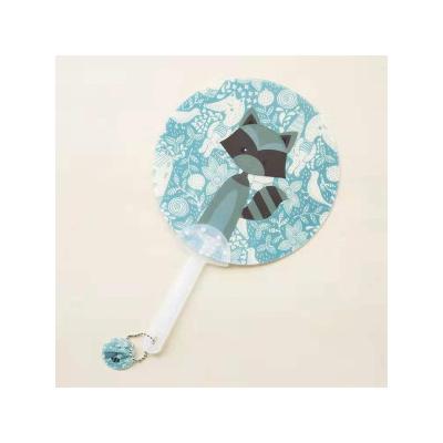 China Custom Popular China Souvenir 3d Pvc Printed Mini Hand Fan for sale