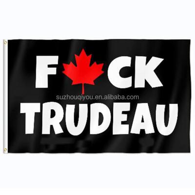 China 100% Custom Made Hot Sale Polyester Trudeau Flag Banners F TRUDEAU Canada Health Care Institutes Flags 3x5ft Flag for sale