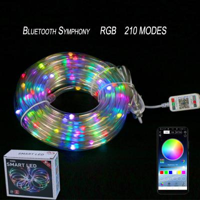 China Indoor Decoration Phone APP LED Dot Control RGB 210 Smart Waterproof Fairy Dynamic Modes String Lights For Party Christmas Wedding for sale