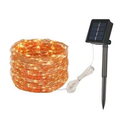 China Customized Waterproof Outdoor 20 30 50 60 100 200 LED Fairy 5 10 Solar Powered 20m Copper Wire Christmas Wedding String Lights for sale