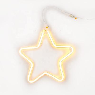 China 30cm LED Star Patio Street Restaurant Resorts Hotel Neon Outdoor Neon Lights For Ramadan Decorations for sale