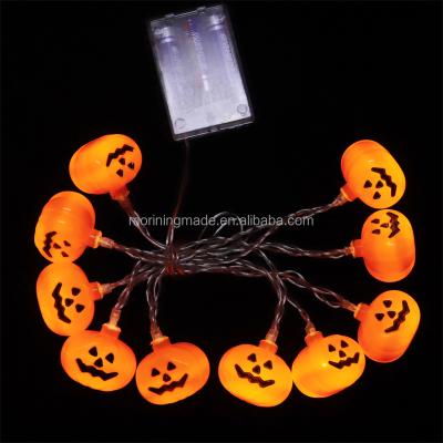 China Halloween Holiday Pumpkin Plastic String Led Battery Decorations Lights for sale