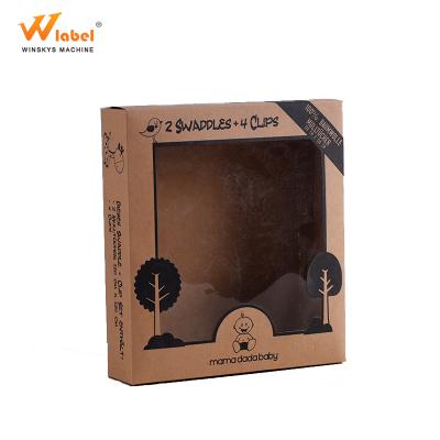 China Recyclable Luxury Baby Product Cardboard Custom Gift Type Box With A Window For Baby Clothes Shoe for sale