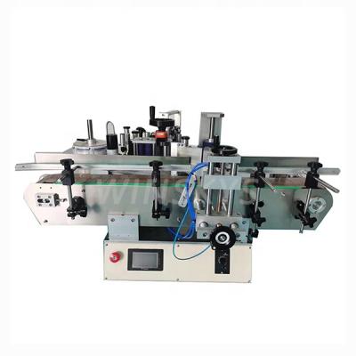 China Mini 3 Commodity Roll Systems Placing Bottle Semi Automatic Tabletop Round Labler Cup Labeling Machine For Metal Tin Cans for sale