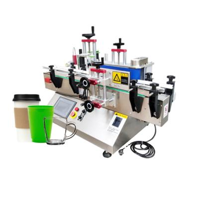 China Products CE certification cup table top automatic labeling machine printing for plastic paper glass for sale