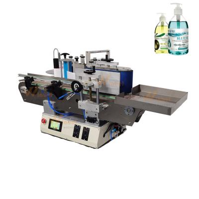 China Water Bottle Automatic Office Cup Pet Round Tagger Commodity Price Jar Roll Sticker Glass Labeler Machine With Digital Printing for sale