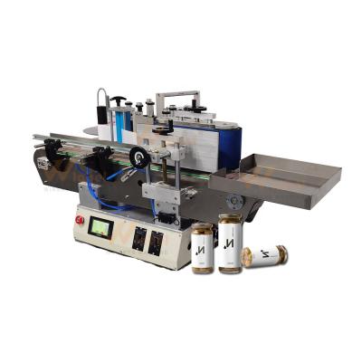 China High Speed ​​Automatic Commodity Desktop Sticking Date Inkjet Printer Tube Cans Vertical Labeling Machine For Food And Beverage for sale