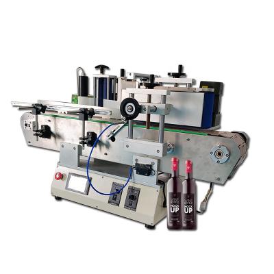 China Commodities] table top etiquetadora semi automatic wrap around tube lip gloss bottle sticker applicator labeling machine for sale