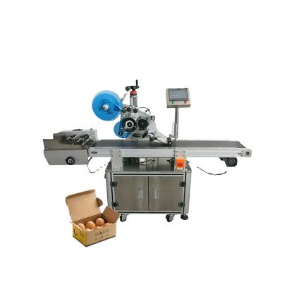 China Products Reasonable Price Automatic Flat Labeling Machine For Plastic Paper Egg Box for sale