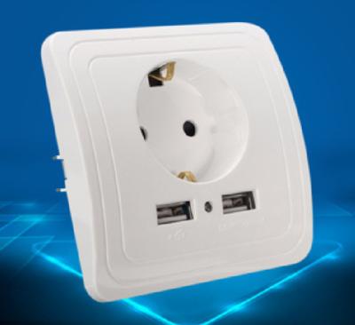 China 86*90mm German Standard 16A USB 86 Socket EU Wall Power Socket for sale