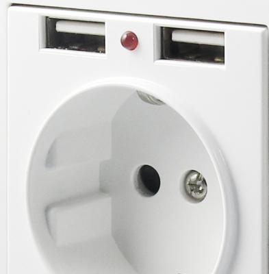 China 81*81mm 16A USB 86 Socket German Standard EU USB Wall Power Socket for sale