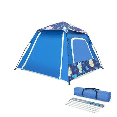 China Easy Set Up 2022 Custom Logo Printing Sun Shelter Automatic Camping Tent For 3-4 People Camping Use for sale