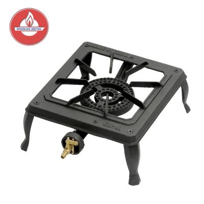 China Outdoor Portable Mini Stove Burner Cast Iron Propane LPG Gas Cooker for Patio Outdoor Camping BBQ(GB-01) for sale