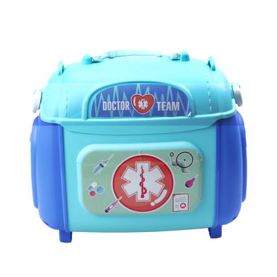 China Hospital Toys School Girl Role Playing Toolkit Eighth Game Doctor Table Kids Plastic Nurse 3 in 1 Playset for sale