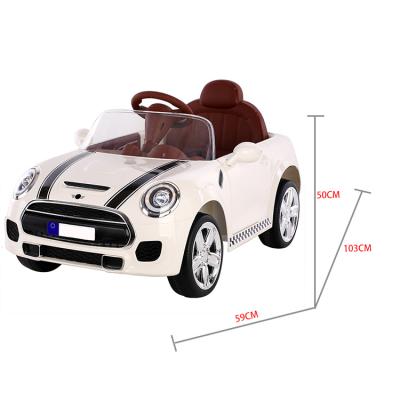 China Ride On New 2021 White Electric Toy Car 12 Years 4 Seater Cars With One-Touch MP3 Start For Kids To Ride Electric Four Wheel Toy Car for sale