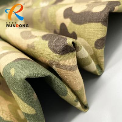 China Waterproof 100% Cotton Twill Fabric For Camouflage Cloth Military Fabric 300GSM for sale