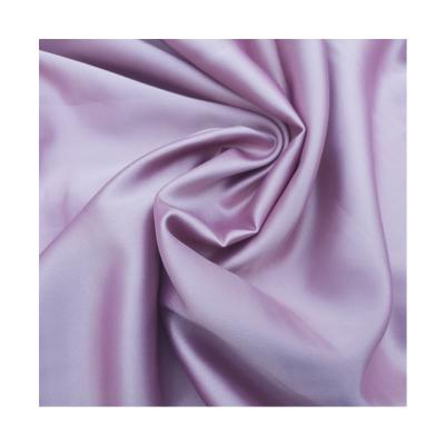 China Polyester breathable thick satin vestido matte fabric in stock for sale