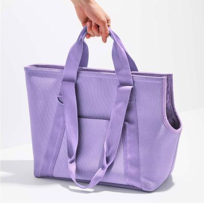 China Custom Luxury Outdoor Comfortable Quality Dog Carrier Travel Shoulder Bag Dogs Reusable Hike Tote Bag for sale