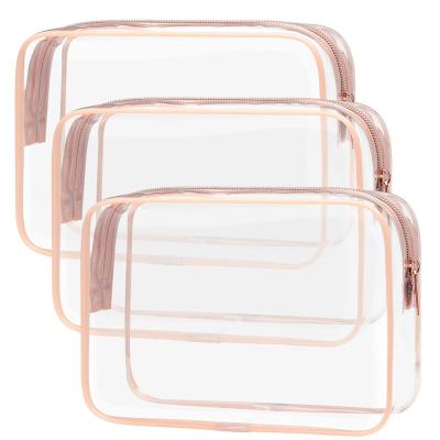 China TSA approved clear cosmetic bag TSA approved clear toiletry makeup bag with zipper for sale