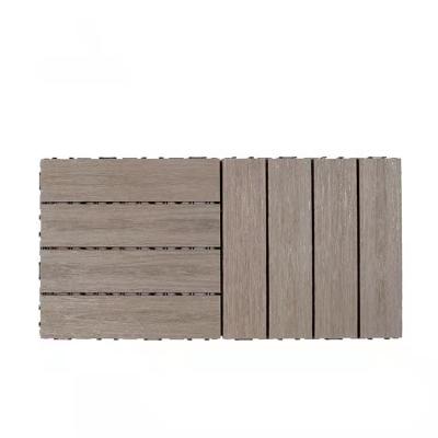 China Modern Outdoor Living Patio Deck Tiles , Diy Interlocking Outdoor Deck Tiles PVC Composite Flooring Te koop