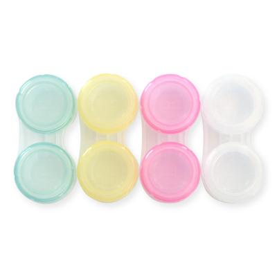 China Muti Color Contact Lens Duplex Case Box Mini Portable Compact Easy Carry Plastic Contact Lenses Cases Boxes zu verkaufen