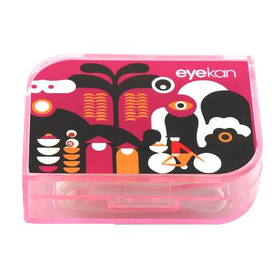 Κίνα Customizable Small Lovely Plastic Multi Color Cute Model Contact Lenses Set Easy Carrying Contact Lenses Portable Cases προς πώληση