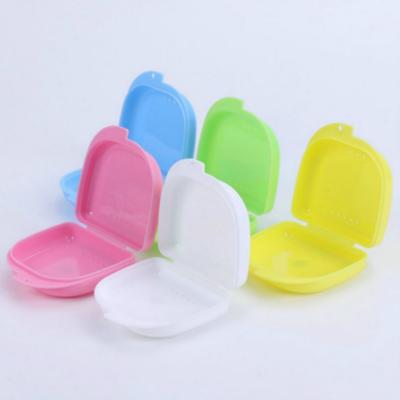 China Wholesale High Quality Box Plastic Orthodontic Case Plastic Orthodontic Retainer Easy Carry Dental Case Muti Color Denture Guard Dental Box for sale