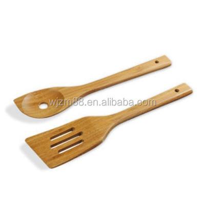 China Viable Premium Bamboo Spoon Scraper and Turners, Wholesale Kitchen Bamboo Utensils for sale