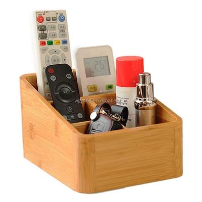 China Multi-functional storage box of traditional bamboo desktop storage box for sale