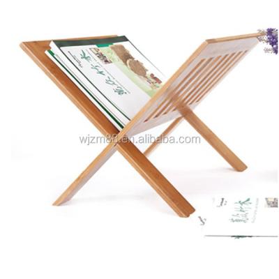 China Sustainable Foldable Bamboo And Wooden Frontpage Magazine Racks, Home Display Organizers Wholesale for sale