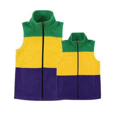 China Polyester Costume Mardi Gras Carnival Party Suppliers Fleece Vest Adult Mardi Gras for sale