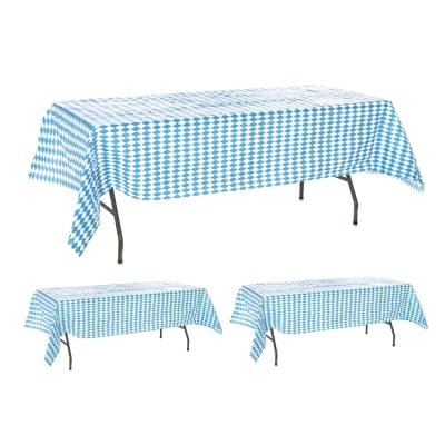 China Plastic Oktoberfest Decoration Oktoberfest Flag Bavarian Check Table Cover Table Cloth For Oktoberfest Party Decorations for sale