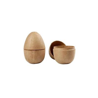 China Custom Paper Pulp Craft Make Your Own Paper Mache Easter Decoration Eggs Open Lid for sale