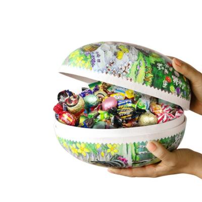 China Large Fillable Paper Pulp Printed Custom Paper Mache Easter Eggs for sale