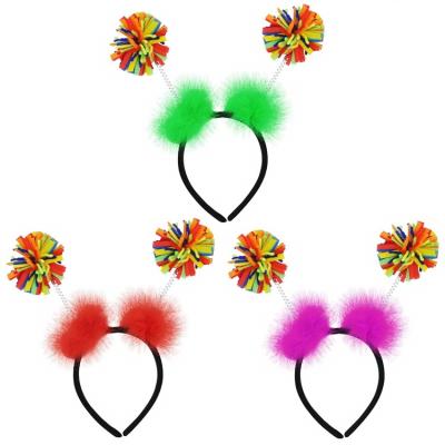 China Fiesta Party Decorations Fiesta Headband Cinco De Mayo Pom Pom Head Boppers for Gift Themed Parties for sale