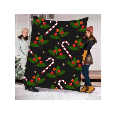 China Custom Made Funny 3D Soft Digital Printing Adult Kids Warming Super Soft Plush Coral Wearable Winter Sherpa Blanket for sale