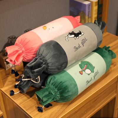 China 100% Polyester Super Warm Blanket Custom Cartoon Anti-pilling Animal Doll Pillow Cover For Kids for sale