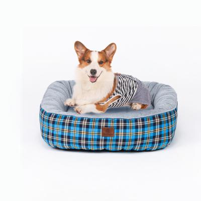 China Custom Donut Pet Sofa Washable Eco Friendly Luxury Breathable Soothing Soft Indoor Dog Bed for sale