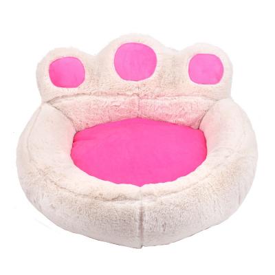 China Breathable Plush Calming Cartoon Character Cute Cat Donut Dog Washable Pet Kit Bed Sofa With Zipper for sale