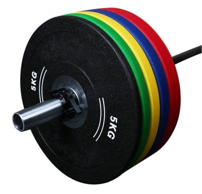 China Home Use Powerlifting Barbell Dishes Colorful Rubber Barbell Dish Environmental Rubber Disc for sale