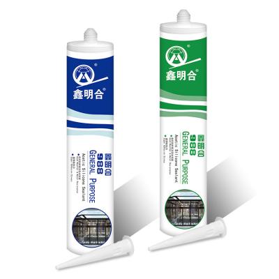 China 300ml GP Acetic Door windows Silicone Transparent Translucent Waterproof Mirror Sealant for sale