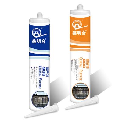 China 300ml Cartridge Acid Sealant Weatherproof Anti Fungus Glass Fixing Silicone Sealant for sale