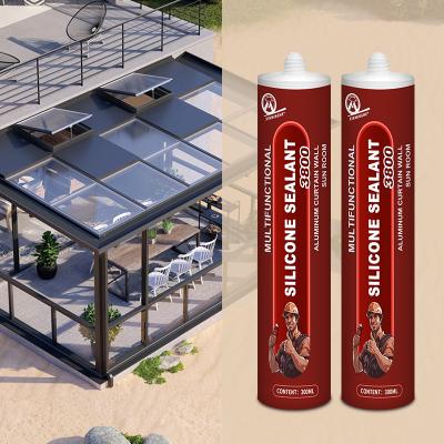 China MH3800 Structural Sealant Low Odor Strong Adhesion Interior Exterior Waterproof Sunroom Neutral Silicone Sealant for Doors for sale