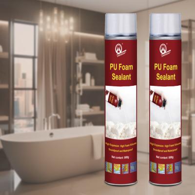 China Expanding Mounting Poliuretano Gap Filling Spray White Urethane Pu Foam Insulation for sale