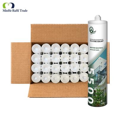 China Neutral Clear Waterproof Silicone Adhesives for MH5500 Silicone Sealant Structural Cartridge Tube Shelf life 12 Months for sale