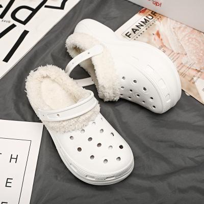 China Breathable Eva Foam Clogs Winter Fur Clogs Classic Women's Shoe Clogs With Fur for sale