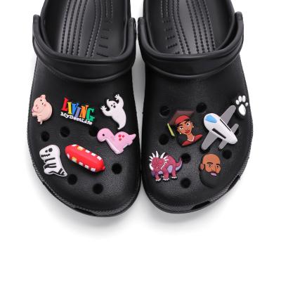 China Chains Black New Luxury Girl Magic Kids PVC Charm Korea Comics Shoe Cool Anime Charms for sale