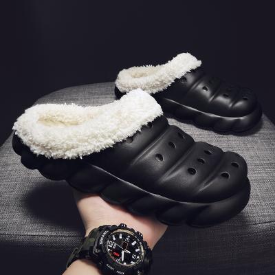 China Eva Garden Fur Lined Clogs Winter Slipper Sandals Breathable Unisex Custom Warm Shoes With Free Clogs Charms Accessories for sale