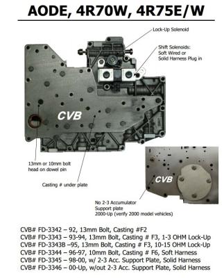 China Auto Transmission AODE 4R70W 4R75E 4R75W sdenoid valve body good quality used original parts for sale